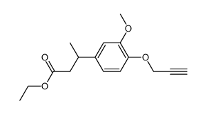 ethyl 3-{3-methoxy-4-(2-propynyloxy)phenyl}butyrate结构式