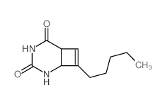 8-Pentyl-2,4-diazabicyclo[4.2.0]oct-7-ene-3,5-dione结构式