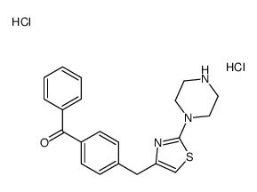 phenyl-[4-[(2-piperazin-1-yl-1,3-thiazol-4-yl)methyl]phenyl]methanone,dihydrochloride Structure