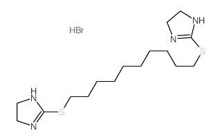 2-[10-(4,5-dihydro-1H-imidazol-2-ylsulfanyl)decylsulfanyl]-4,5-dihydro-1H-imidazole结构式