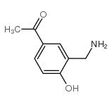 Ethanone, 1-[3-(aminomethyl)-4-hydroxyphenyl]- (9CI) Structure