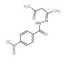 Benzoicacid, 4-nitro-, 2-(1-methyl-3-oxobutylidene)hydrazide structure