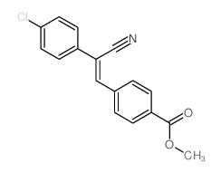 methyl 4-[2-(4-chlorophenyl)-2-cyano-ethenyl]benzoate Structure