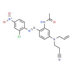 N-[2-[(2-chloro-4-nitrophenyl)azo]-5-[(2-cyanoethyl)allylamino]phenyl]acetamide结构式