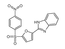 2-[5-(4-nitrophenyl)sulfonylfuran-2-yl]-1H-benzimidazole结构式