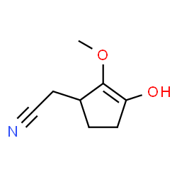 2-Cyclopentene-1-acetonitrile, 3-hydroxy-2-methoxy- (9CI) structure