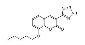8-pentoxy-3-(2H-tetrazol-5-yl)chromen-2-one Structure