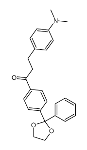 4-[3-(4-(N,N-dimethylamino)phenyl)-1-oxopropyl]benzophenone ethylene acetal结构式