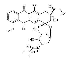 N-(trifluoroacetyl)-14-bromodaunorubicin结构式
