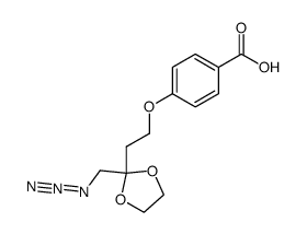 1-azido-4-(p-carboxyphenoxy)-2-butanone ethylene ketal Structure