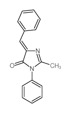 (5Z)-5-benzylidene-2-methyl-3-phenyl-imidazol-4-one Structure