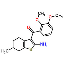 (2-amino-6-methyl-4,5,6,7-tetrahydro-1-benzothien-3-yl)(2,3-dimethoxyphenyl)methanone Structure