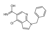 1-Benzyl-4-chloro-1H-pyrrolo[2,3-b]pyridine-5-carboxamide结构式