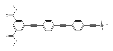 5-[4-(4-Trimethylsilanylethynyl-phenylethynyl)-phenylethynyl]-isophthalic acid dimethyl ester结构式
