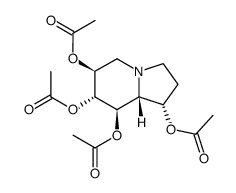 1,6,7,8-Indolizinetetrol, octahydro-, tetraacetate (ester), (1S,6S,7R,8R,8aR)- structure
