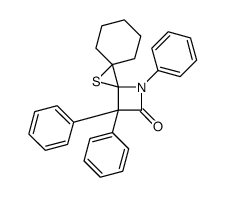 1,3,3-triphenyl-11-thia-1-azadispiro[3.0.55.14]undecan-2-one结构式