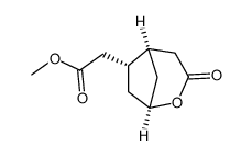 2-Oxabicyclo[3.2.1]octane-6-aceticacid,3-oxo-,methylester,(1R,5R,6R)-(9CI)结构式