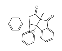 (3aR,8aS)-3a-hydroxy-8a-methyl-3,3-diphenyl-2,3,3a,8a-tetrahydrocyclopenta[a]indene-1,8-dione Structure
