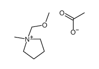1-(methoxymethyl)-1-methylpyrrolidin-1-ium,acetate Structure