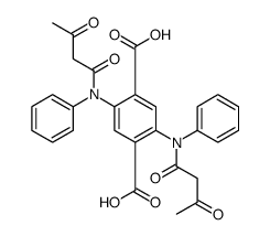 2,5-bis[(1,3-dioxobutyl)phenylamino]terephthalic acid Structure