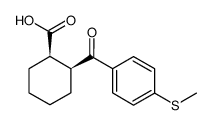 cis-2-(4-thiomethylbenzoyl)cyclohexane-1-carboxylic acid Structure