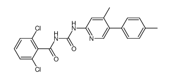 1-(2,6-dichlorobenzoyl)-3-(4-methyl-5-(4-tolyl)-2-pyridyl)urea结构式