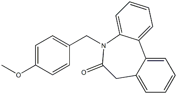 5- (4-methoxy-benzyl)-5H,7H-dibenzo[b,d]azepin-6-one Structure