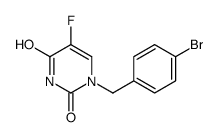 1-(p-Bromobenzyl)-5-fluoro-uracil Structure
