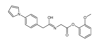 Glycine, N-((4-(1H-pyrrol-1-yl)phenyl)acetyl)-, 2-methoxyphenyl ester Structure