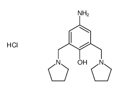 4-amino-2,6-bis(pyrrolidin-1-ylmethyl)phenol,hydrochloride structure