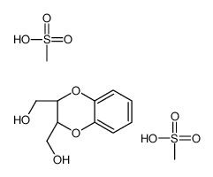 [(2R,3S)-3-(hydroxymethyl)-2,3-dihydro-1,4-benzodioxin-2-yl]methanol,methanesulfonic acid结构式