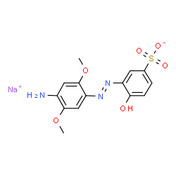 sodium 3-[(4-amino-2,5-dimethoxyphenyl)azo]-4-hydroxybenzenesulphonate结构式