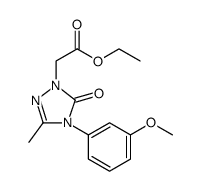 1H-1,2,4-Triazole-1-acetic acid, 4,5-dihydro-4-(3-methoxyphenyl)-3-methyl-5-oxo-, ethyl ester结构式