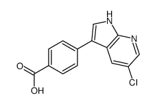 4-(5-氯-1H-吡咯并[2,3-B]吡啶-3-基)-苯甲酸结构式