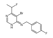 5-bromo-6-(1-fluoroethyl)-N-[(4-fluorophenyl)methyl]pyrimidin-4-amine Structure