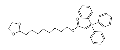 8-(1,3-dioxolan-2-yl)octyl 2-(triphenyl-l5-phosphanylidene)acetate结构式