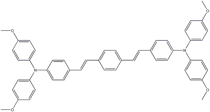 (E,E)-1,4-Bis[4-[bis(4-methoxyphenyl)amino]styryl]benzene Structure