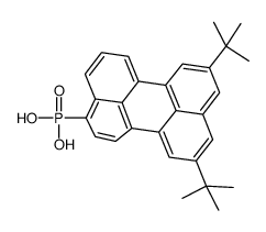 (8,11-ditert-butylperylen-3-yl)phosphonic acid结构式