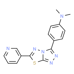 N,N-dimethyl-4-[6-(pyridin-3-yl)[1,2,4]triazolo[3,4-b][1,3,4]thiadiazol-3-yl]aniline Structure