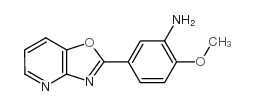 2-甲氧基-5-[1,3]噁唑并[4,5-b]吡啶-2-基苯胺结构式