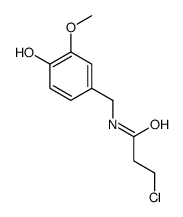 3-chloro-N-[(4-hydroxy-3-methoxyphenyl)methyl]propanamide Structure