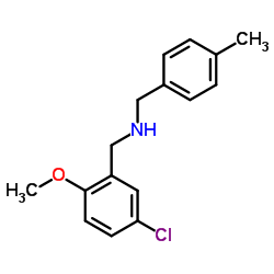 1-(5-Chloro-2-methoxyphenyl)-N-(4-methylbenzyl)methanamine Structure