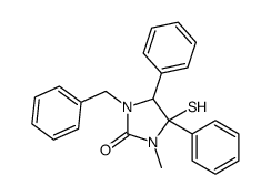 1-benzyl-3-methyl-4,5-diphenyl-4-sulfanylimidazolidin-2-one结构式