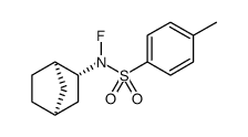 Benzenesulfonamide, N-(1R,2R,4S)-bicyclo[2.2.1]hept-2-yl-N-fluoro-4-methyl-, rel Structure