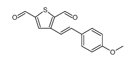 2,5-Thiophenedicarboxaldehyde, 3-[(1E)-2-(4-methoxyphenyl)ethenyl]结构式