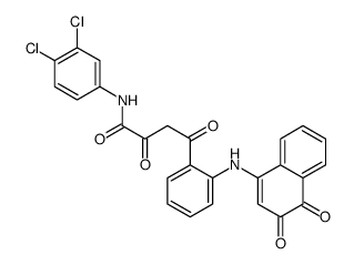 N-(3,4-dichlorophenyl)-4-[2-[(3,4-dioxonaphthalen-1-yl)amino]phenyl]-2,4-dioxobutanamide Structure