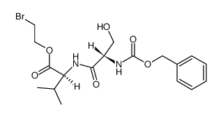 N-Benzyloxycarbonyl-L-seryl-L-valin-2-bromethylester结构式