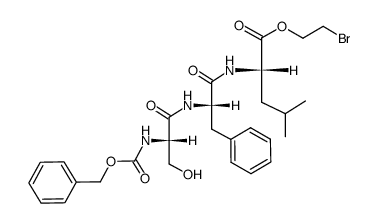 N-Benzyloxycarbonyl-L-seryl-L-phenylalanyl-L-leucin-2-bromethylester结构式