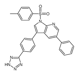 1-[(4-Methylphenyl)sulfonyl]-5-phenyl-3-[4-(2H-tetrazol-5-yl)phen yl]-1H-pyrrolo[2,3-b]pyridine Structure