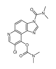 8-chloro-3(N,N-dimethylcarbamoyl)-9-(N,N-dimethylcarbamoyloxy)-3H-imidazo<4,5-f>quinoline结构式